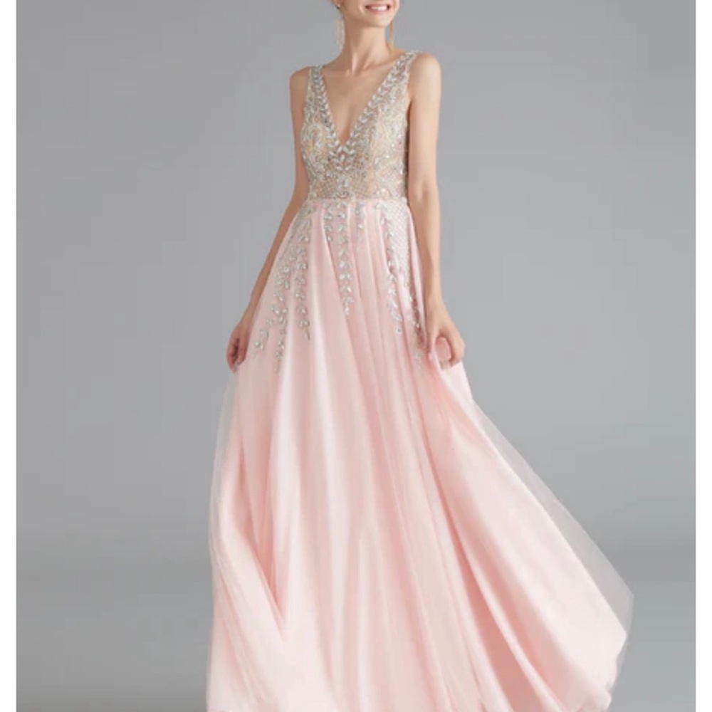WishingDress Blush Backless Gown
